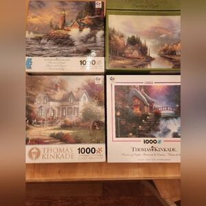 Thomas Kinkade 1000-Piece Puzzles Collection - Lot Of 4